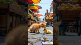 Cat and Duck are good friend  #shorts #poorcat #coolcat