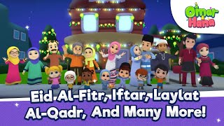 Eid Al-Fitr [NEW! Compilation] 😉💯🧆 | Omar & Hana English