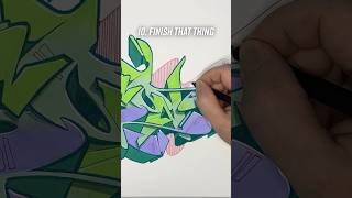 Graffiti Sketch in 10 Easy Steps  #graffitigroovin #sketching #art #graffiti #painting #graff #smoe