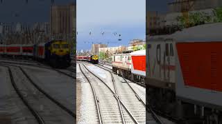 Two trains on same tracks #train #railroad