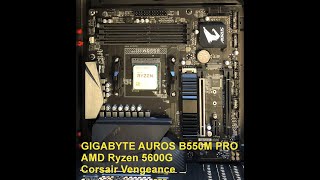 DIYPC Red Gigabyte Aorus B550M Pro AM4 Ryzen 5600G computer build