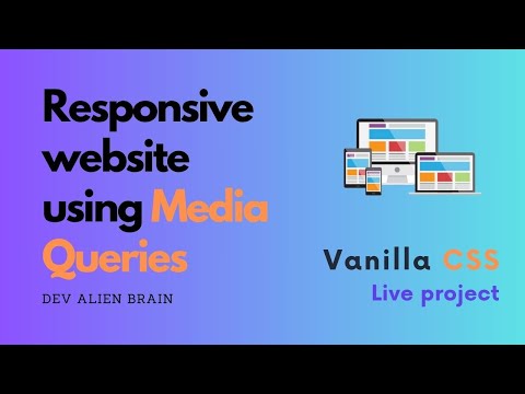 Responsive Website Using Media Queries |  Vanilla CSS 🔥 Real Project
