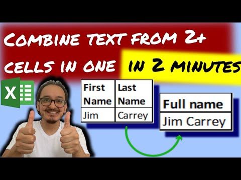🅰️🅱️➡️🆎 How to CONCATENATE text from 2 or more cells in one in Excel in 2 minutes
