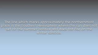 What does Antarctic Circle mean?