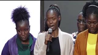 EMOTIONAL! ALBERT OJWANG'S WIFE BREAKS DOWN IN TEARS AS HE PAYS TRIBUTE TO HIM DURING MASS SERVICE
