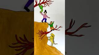 Sad story 😭💔 Deep meaningful art #shorts #jyotiartandcraft #deep #art #youtubeshorts #trending