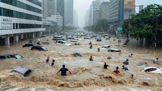 Philippines underwater today! Raging flash floods wiped out everything in Metro Manila