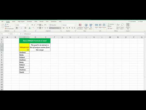 Use of UNIQUE formula in excel with multiple criteria #exceltutorial #excelforbeginners #excel