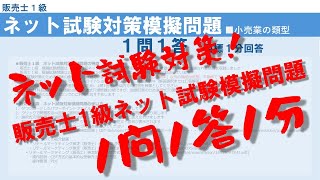 販売士１級ネット試験模擬問題１問１答１分：小売業の類型YTV
