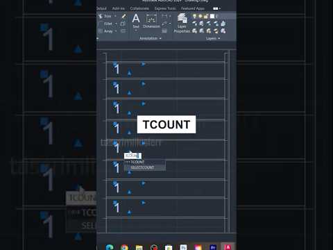 TCOUNT in autocad #autocad #cadsoftware #architecture #design #youtubeshorts