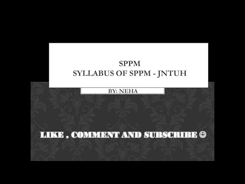 SYLLABUS OF SPPM (Topics of Concern) - JNTUH