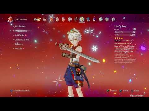 Weird Bennett Glitch in Character Menu