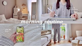 AM6:30から始まる春のモーニングルーティン⛅️｜心地よく生産的に過ごす朝の習慣📝､家事､ウォーキング､朝活カフェ☕️