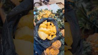 Super Fast Pineapple Cutting Skills AmazingFruits Cutting Skills. #pineapple #food #shorts #foryou