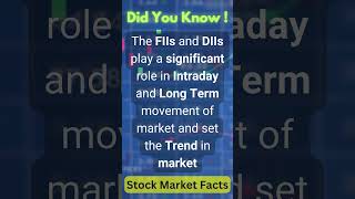 Stock Market Facts #34 FIIs and DIIs in Market #market #FII #trend