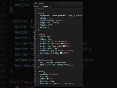 CSS Gradient Loading Spinner Animation | Shorts Trending UI Design