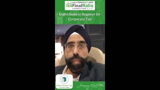 Individuals to Register for Corporate Tax