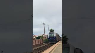 Pacific Surfliner 2120 leads 1770 through Carlsbad Village