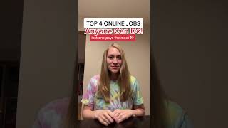 Top 4 Online Jobs for Anyone #sidehustlesforbeginners #quickmoney #waystomakemoneyonline #sidehustle