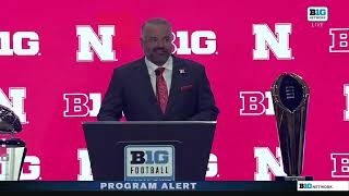 Coach Matt Rhule Takes the Podium at the 2025 Big Ten Media Days