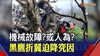 "黑鷹迫降"釐清原因!機械故障?人為? 退役飛官點出追查"4大因素"│非凡新聞│20200102
