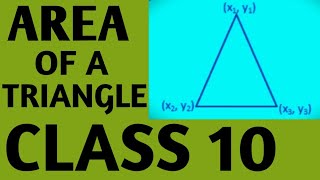 area of a triangle coordinate geometry class 10th || area of a triangle class 10 cbse || coordinate