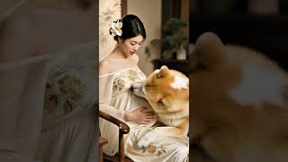 今天這麼溫柔是知道肚子裡有小寶寶嗎~~~真乖！！！#pets #cute #couple #puppy #baby #newborn #funny #animals #dog