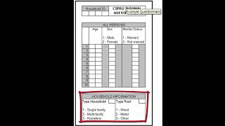 1 CSPro The Tutorial Questionnaire