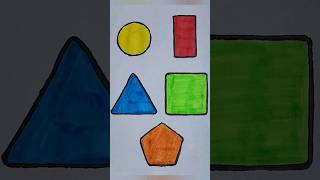 How to draw Shapes & Colors for kids & toddlers | Learn 2d Shapes #shapes #colors #viral #shorts
