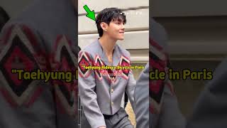 Taehyung Riding a Bicycle in Paris CELINE Today. #taehyunginparis #btsv  #jinconcert