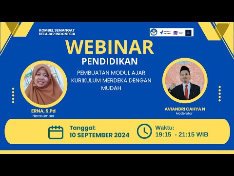 WEBINAR PEMBUATAN MODUL AJAR KURIKULUM MERDEKA DENGAN MUDAH