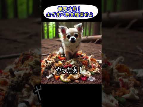 【アニメ】ご飯が食べれない犬！山で食料不足になった結果【コント】 #shorts