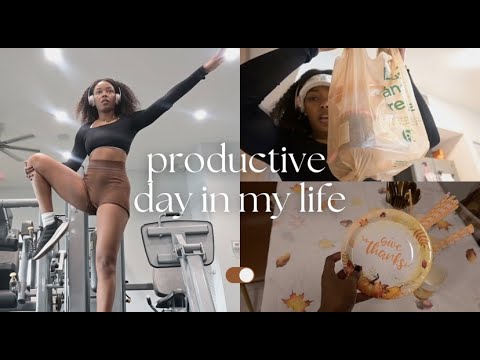 GETTING THINGS DONE | thanksgiving prep, quick workout, cleaning, hosting friendsgiving