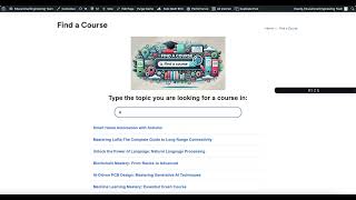 Find a Course: Educational Engineering Courses Search Engine