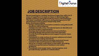 Hiring: Supervisor – Microsoft Dynamics 365 Enterprise | RSM US in India | 6–11 Yrs Exp