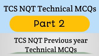 Part 2 | TCS NQT Technical MCQs Questions | TCS NQT Previous year C questions | Intellective Tech