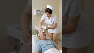A Simple Touch, A Big Comfort — Nurse Wipes His Forehead 💧🩺 #nurse