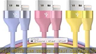 SwaggWood iPhone Charger [Apple MFi Certified] 3Pack 10FT Lightning Cable Fast Charging iPhone Char