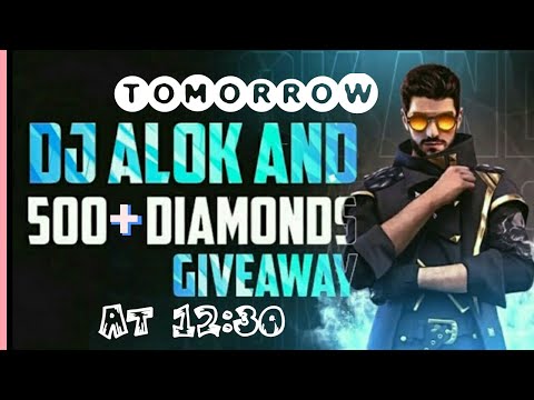 DJ ALOK GIVEWAY | 500+ DIAMONDS GIVEWAY | TOMORROW LIVE STREAM