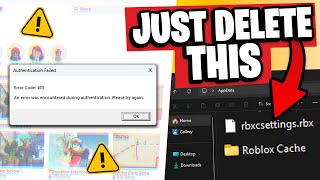 How To Fix Error Code 403 in Roblox - (EASY FIX) Authentication Failed Error Fix Roblox