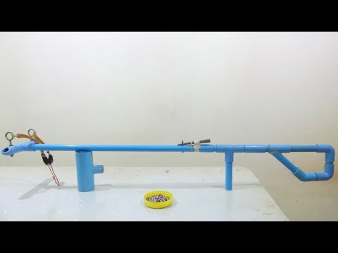 How to Make​ Powerful Slingshot from Pipe with Rubber Spray, DIY Building