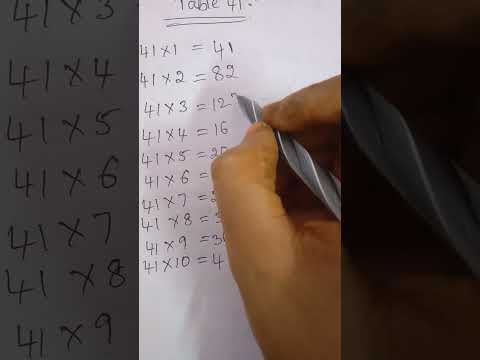 table 41..#maths #shortcut #tricks #youtubepartner #ytshortsvideo #learn #education