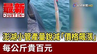 澎湖小管產量銳減「價格飆漲」 每公斤貴百元【最新快訊】