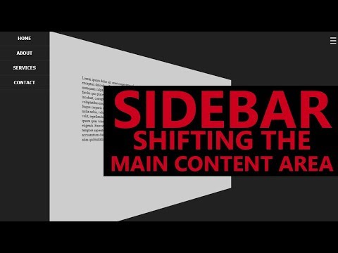 Sidebar Shifting the Main Content Area