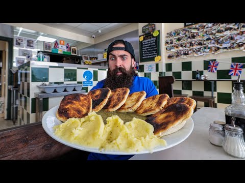 EAT ALL THIS UNDER 6 MINUTES TO BEAT A 5 YEAR RECORD! | FLO'S PIE & MASH CHALLENGE | BeardMeatsFood