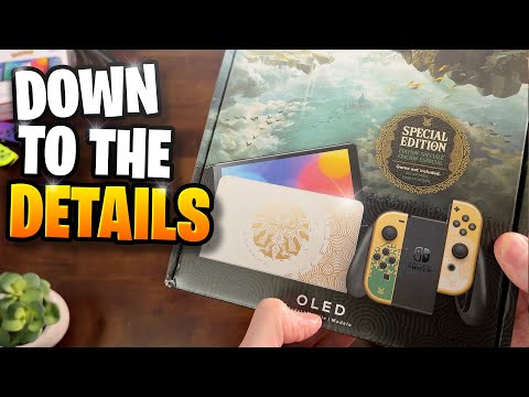 Zelda Tears of the Kingdom OLED Switch - Detailed Unboxing & Comparisons!