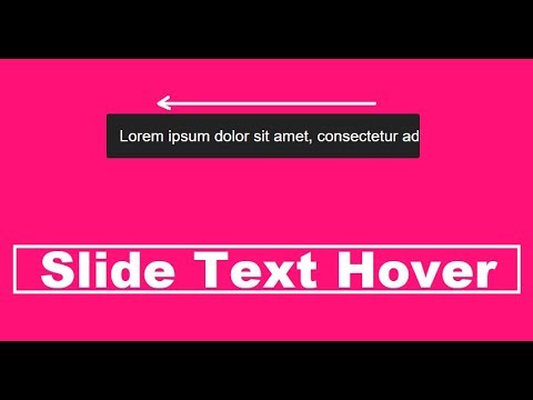 slide text hover Html Css Jquery