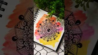 Watercolor Mandala Art🌈l Colorful Mandala #watercolourpainting #colourfulmandala #mandalaart #sahiba