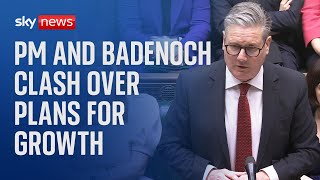PM Keir Starmer and Kemi Badenoch clash over Labour's growth plans | PMQs