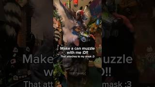 Make a mask snout with me :]!! #therian #therianmask #art #furry #quadrobics #music #mask #cat #fyp